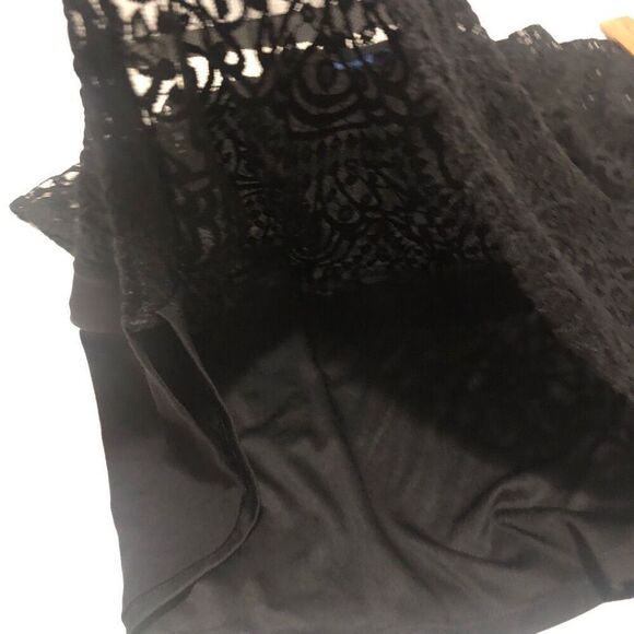 Apt 9 Crochet Overlay Front Scoop Neck Short Sleeve Top Sz XXL - Picture 5 of 10